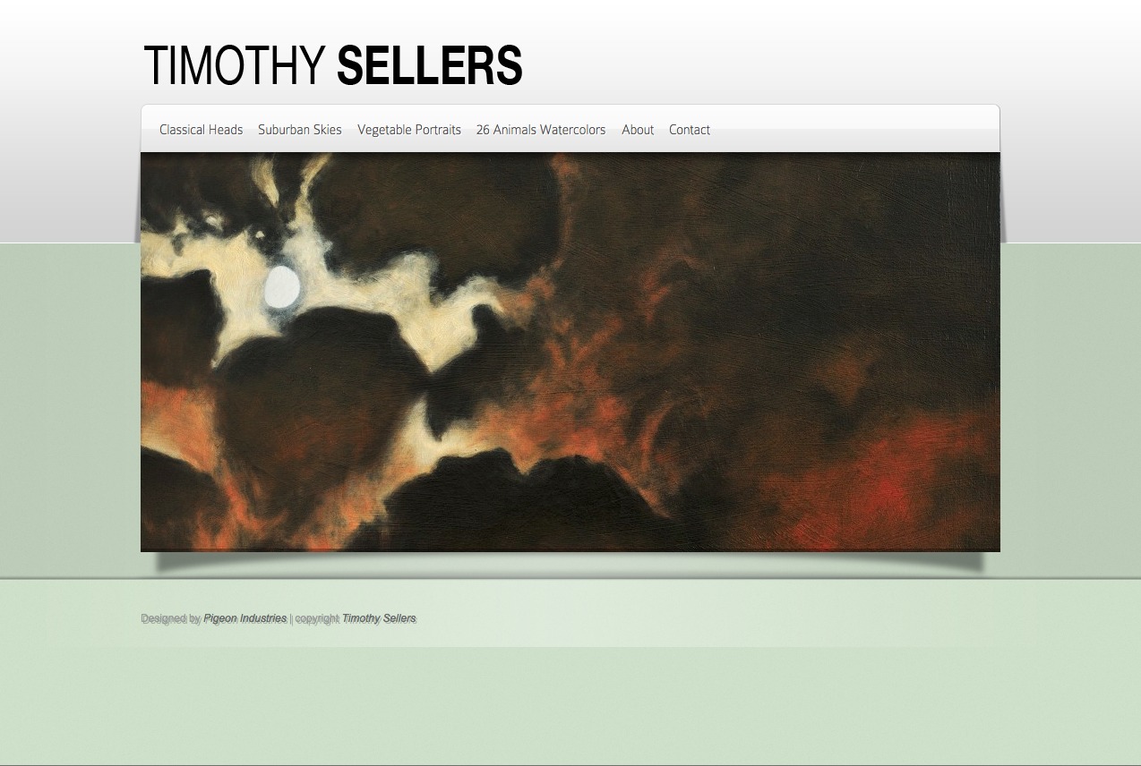 Screenshot of Timothy Sellers website